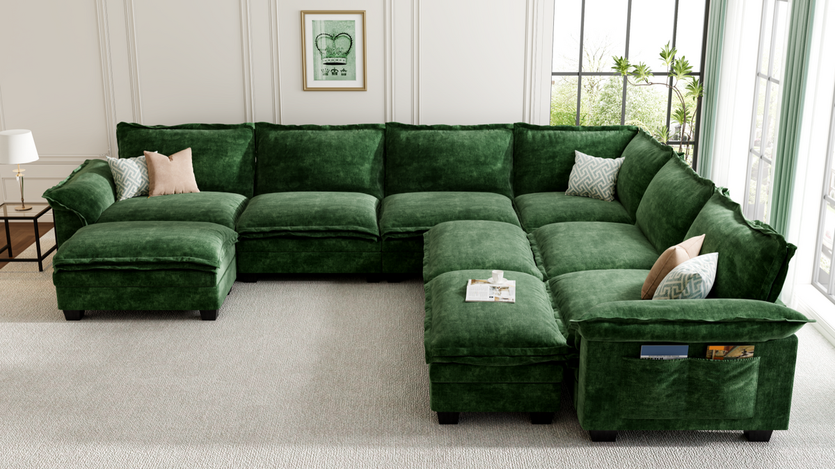 PANDA 7 Seats V Shape Modular Sofa
