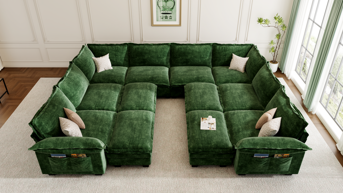 PANDA 7 Seats V Shape Modular Sofa