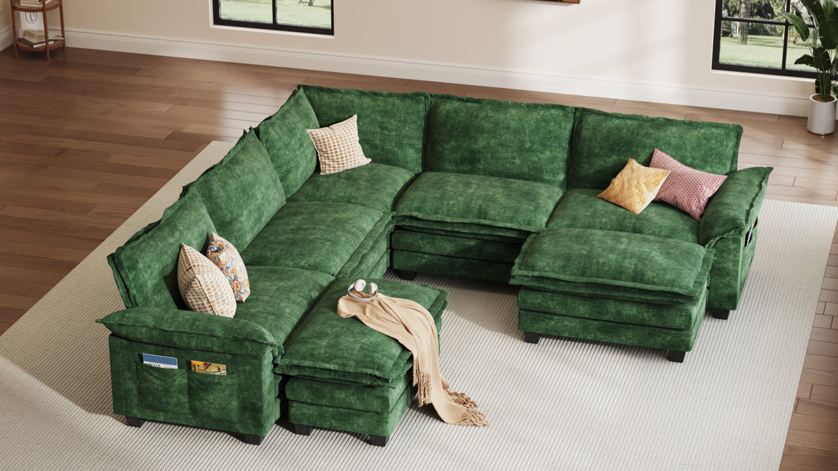 PANDA 7 Seats V Shape Modular Sofa
