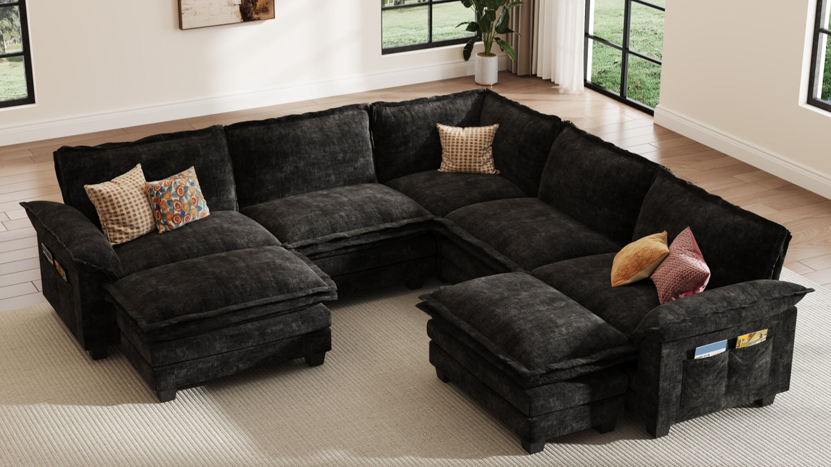 PANDA 7 Seats V Shape Modular Sofa