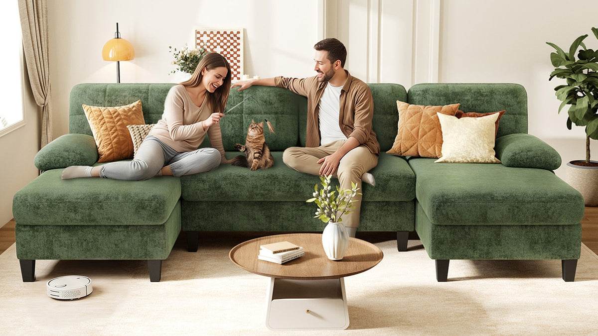 UNA 4 Seats U Shape Sectional Sofa