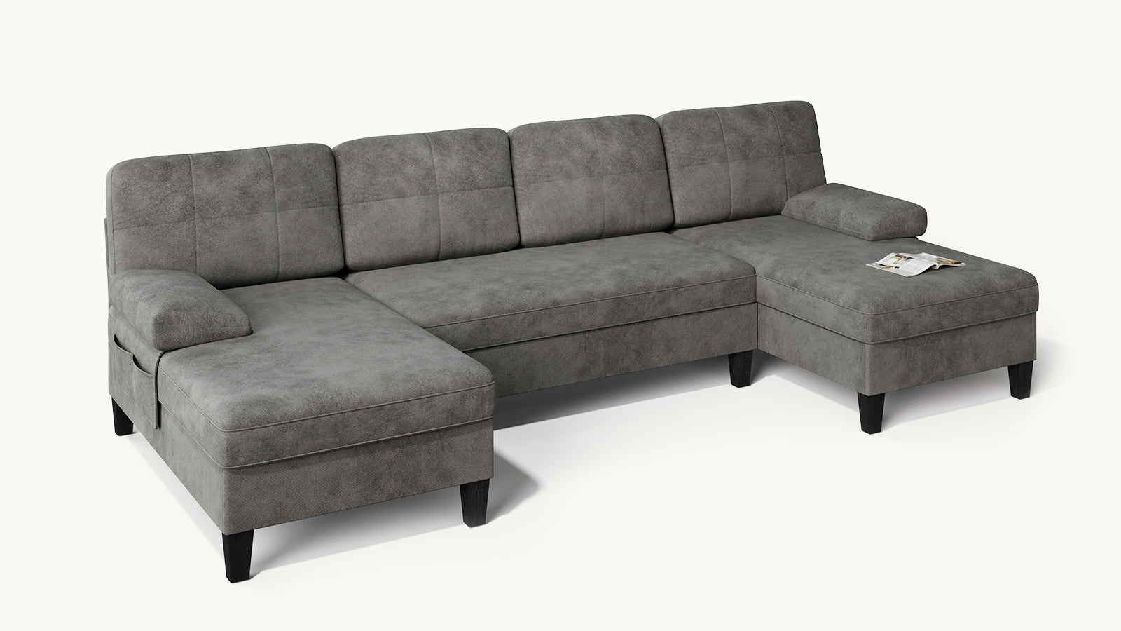 UNA 4 Seats U Shape Sectional Sofa