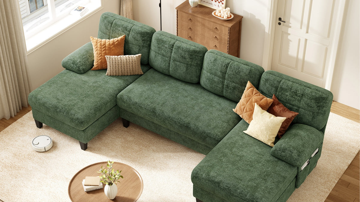 UNA 4 Seats U Shape Sectional Sofa