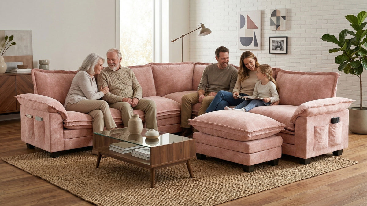 PANDA 7 Seats V Shape Modular Sofa