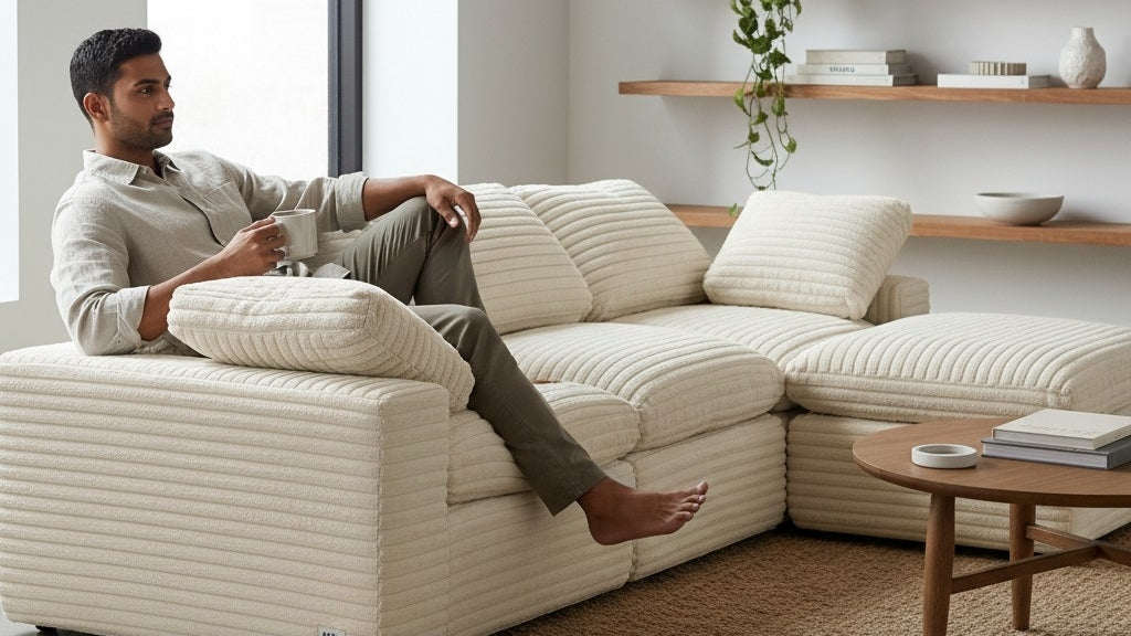 CLOUD 6 Seats U Shape Modular Compressed Sofa