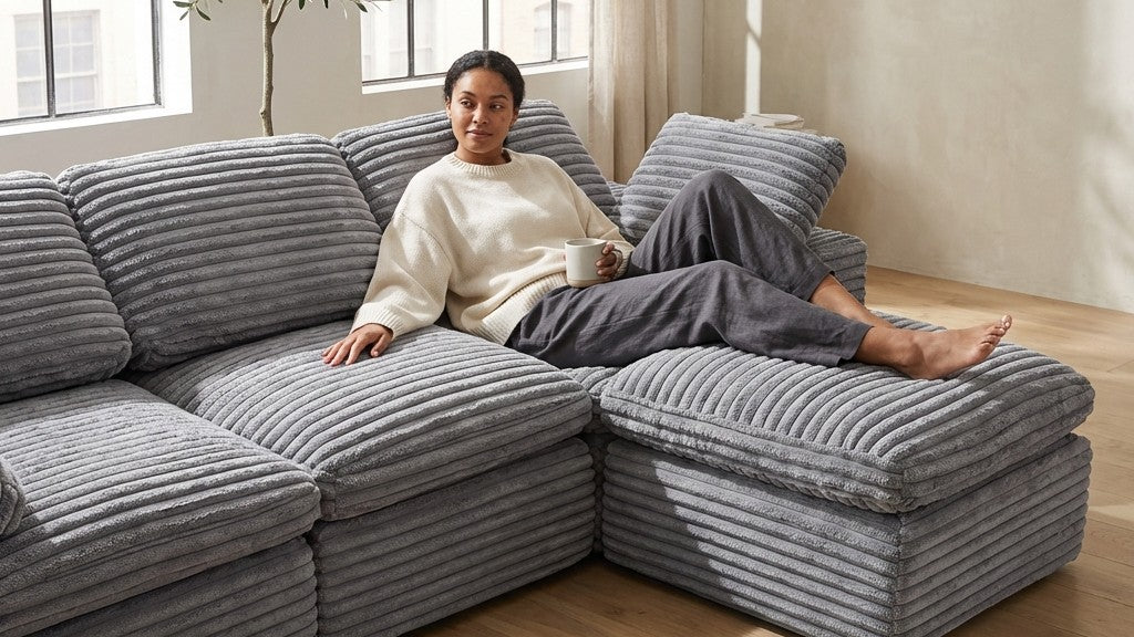 CLOUD 6 Seats U Shape Modular Compressed Sofa