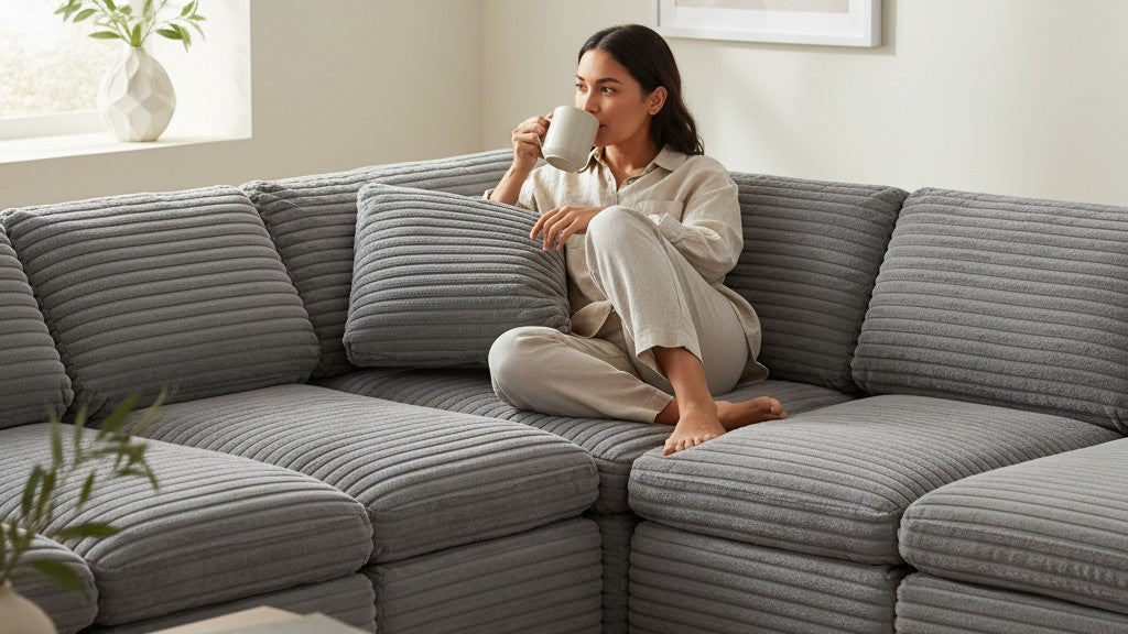 CLOUD 6 Seats U Shape Modular Compressed Sofa