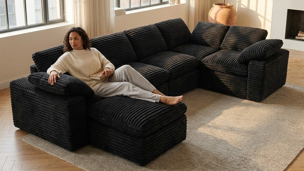 CLOUD 6 Seats U Shape Modular Compressed Sofa