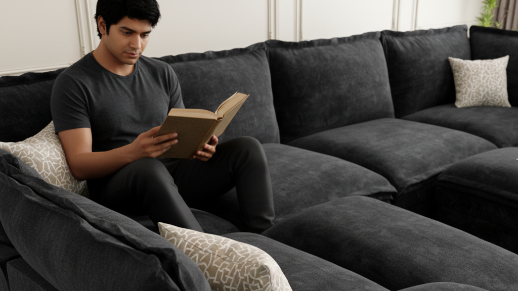 PANDA 7 Seats V Shape Modular Sofa