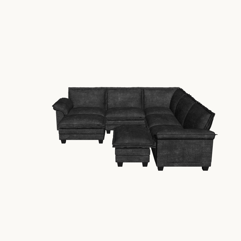PANDA 7 Seats V Shape Modular Sofa