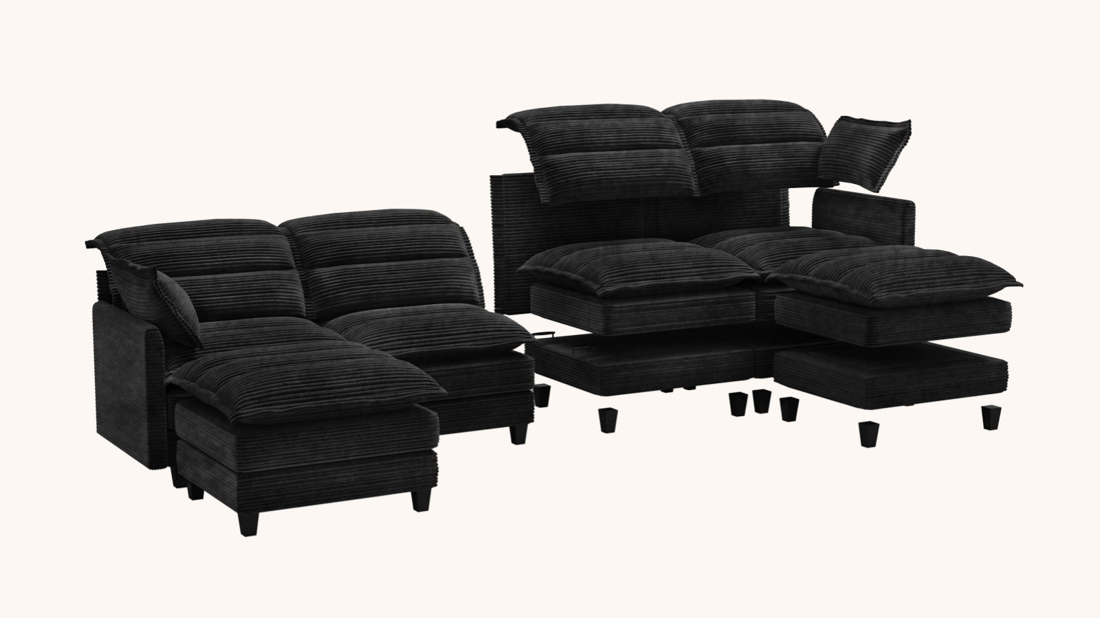 ALEX 7 Seats V Shape Modular Sofa