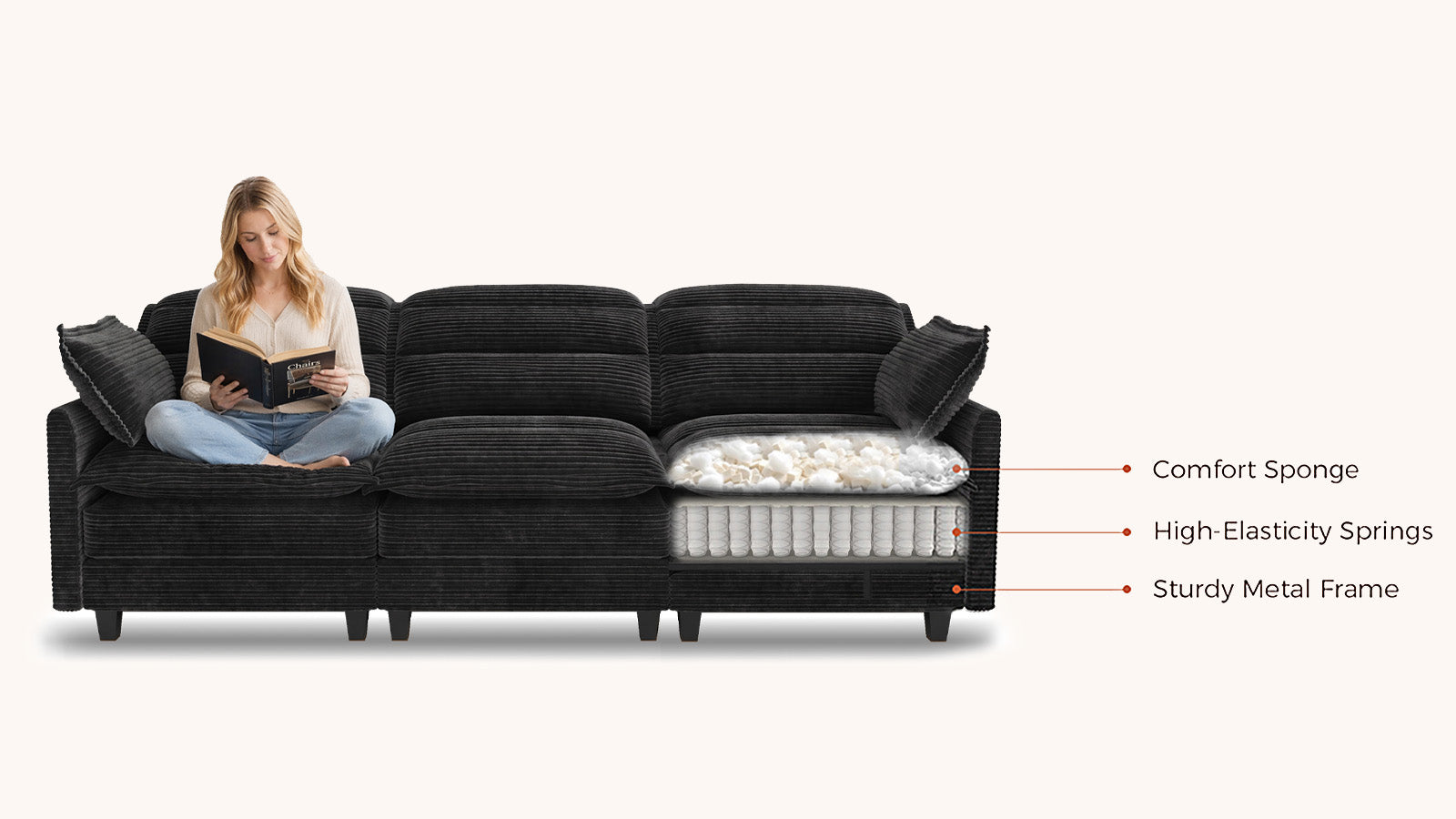 ALEX 7 Seats V Shape Modular Sofa