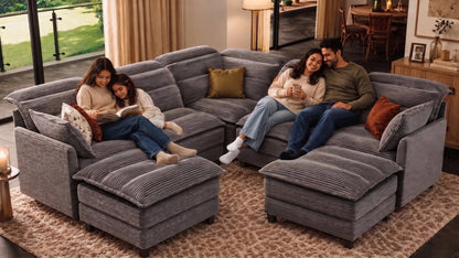 ALEX 7 Seats V Shape Modular Sofa