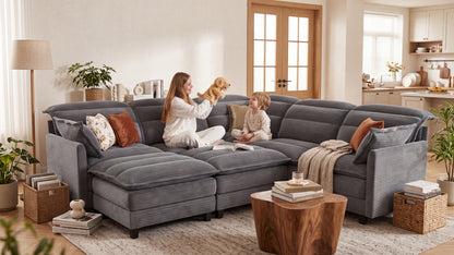 ALEX 7 Seats V Shape Modular Sofa