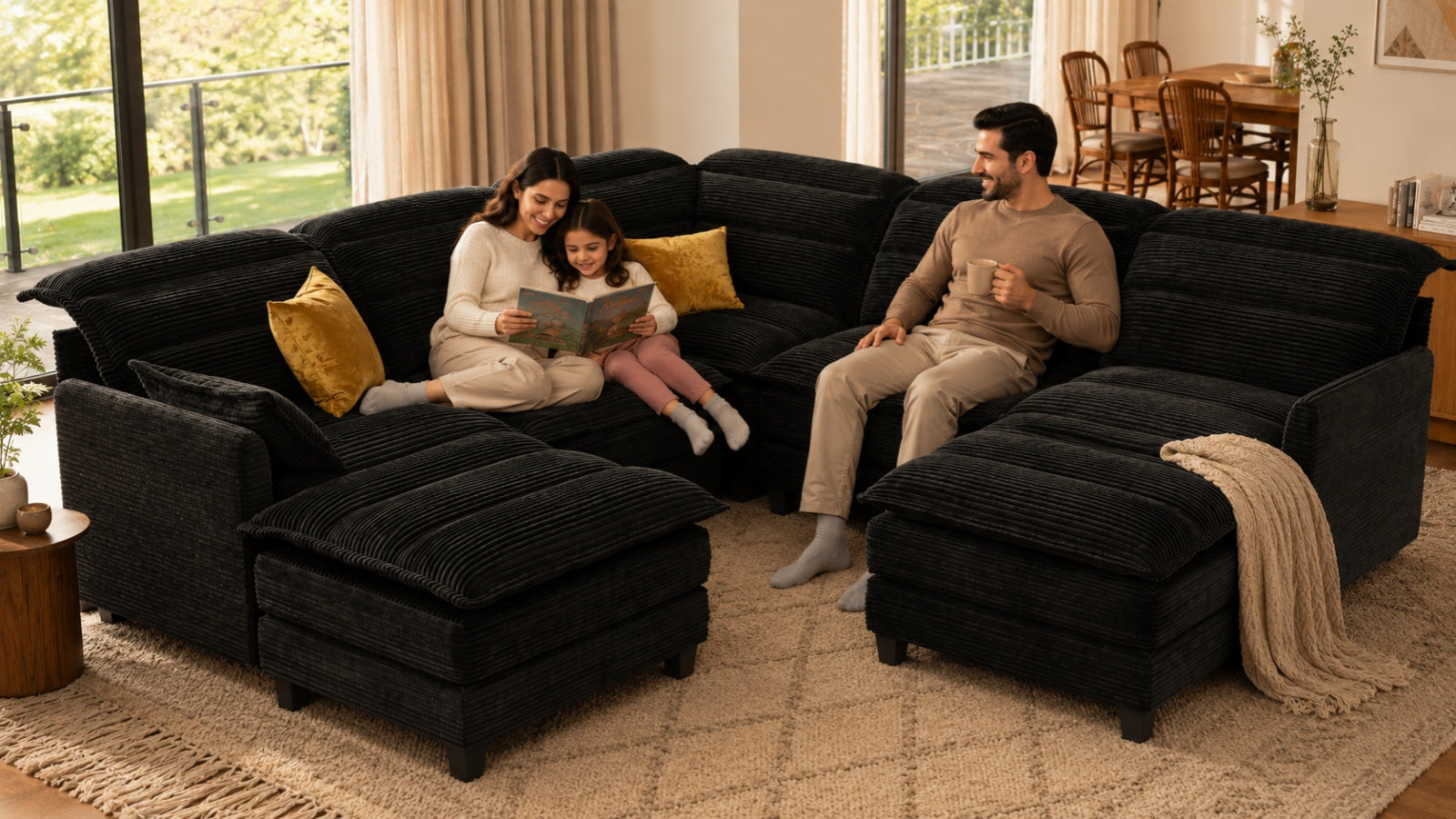 ALEX 7 Seats V Shape Modular Sofa
