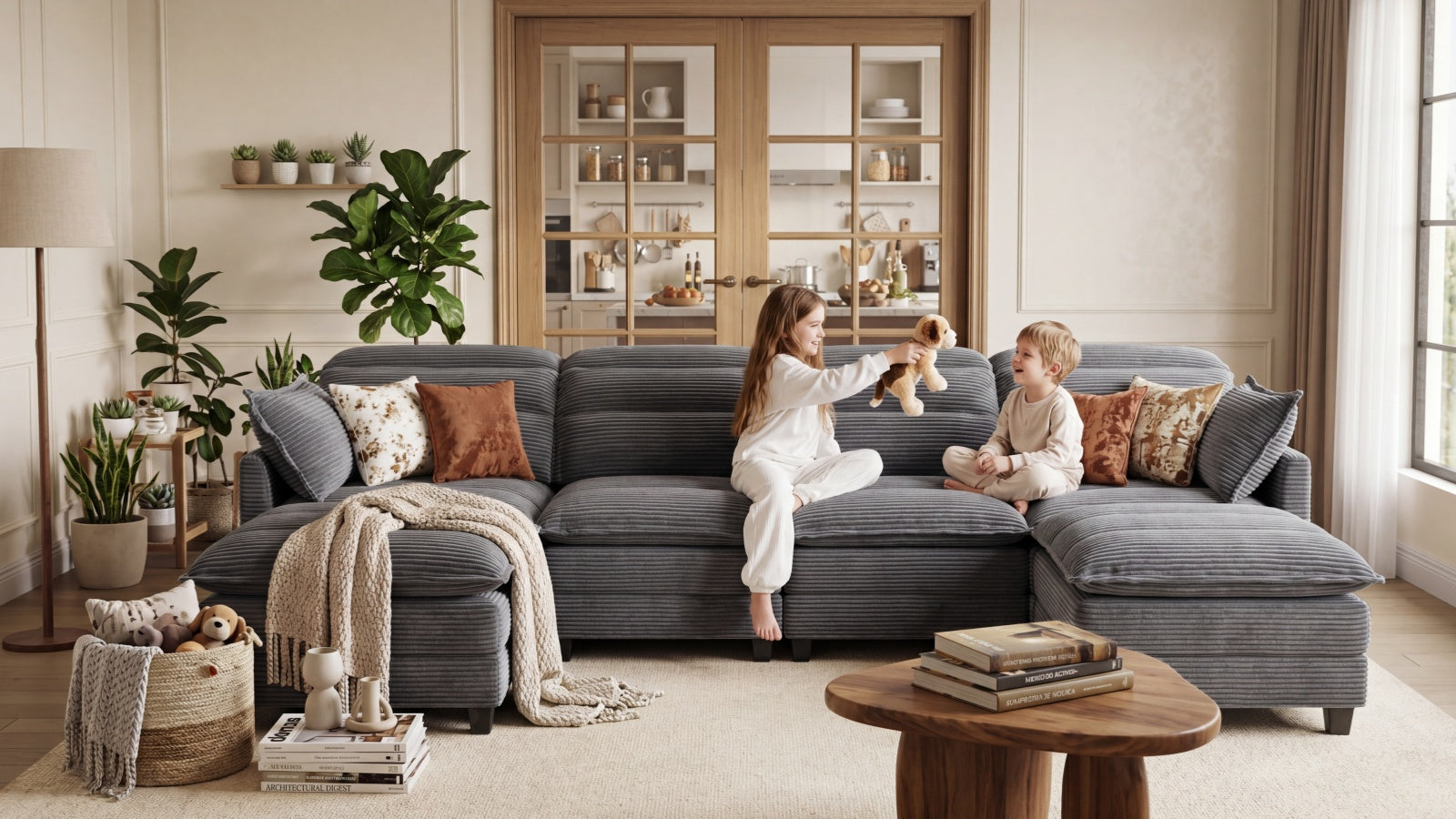 ALEX 7 Seats V Shape Modular Sofa