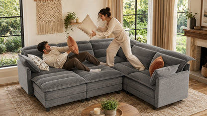 ALEX 7 Seats V Shape Modular Sofa