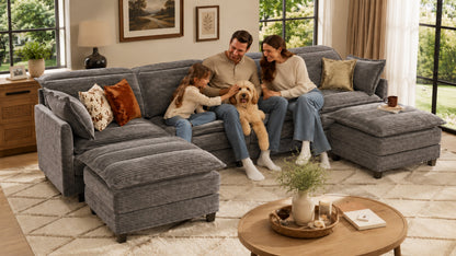 ALEX 7 Seats V Shape Modular Sofa