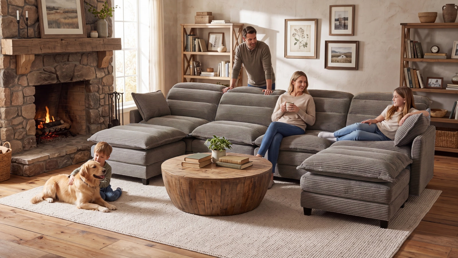 ALEX 7 Seats V Shape Modular Sofa
