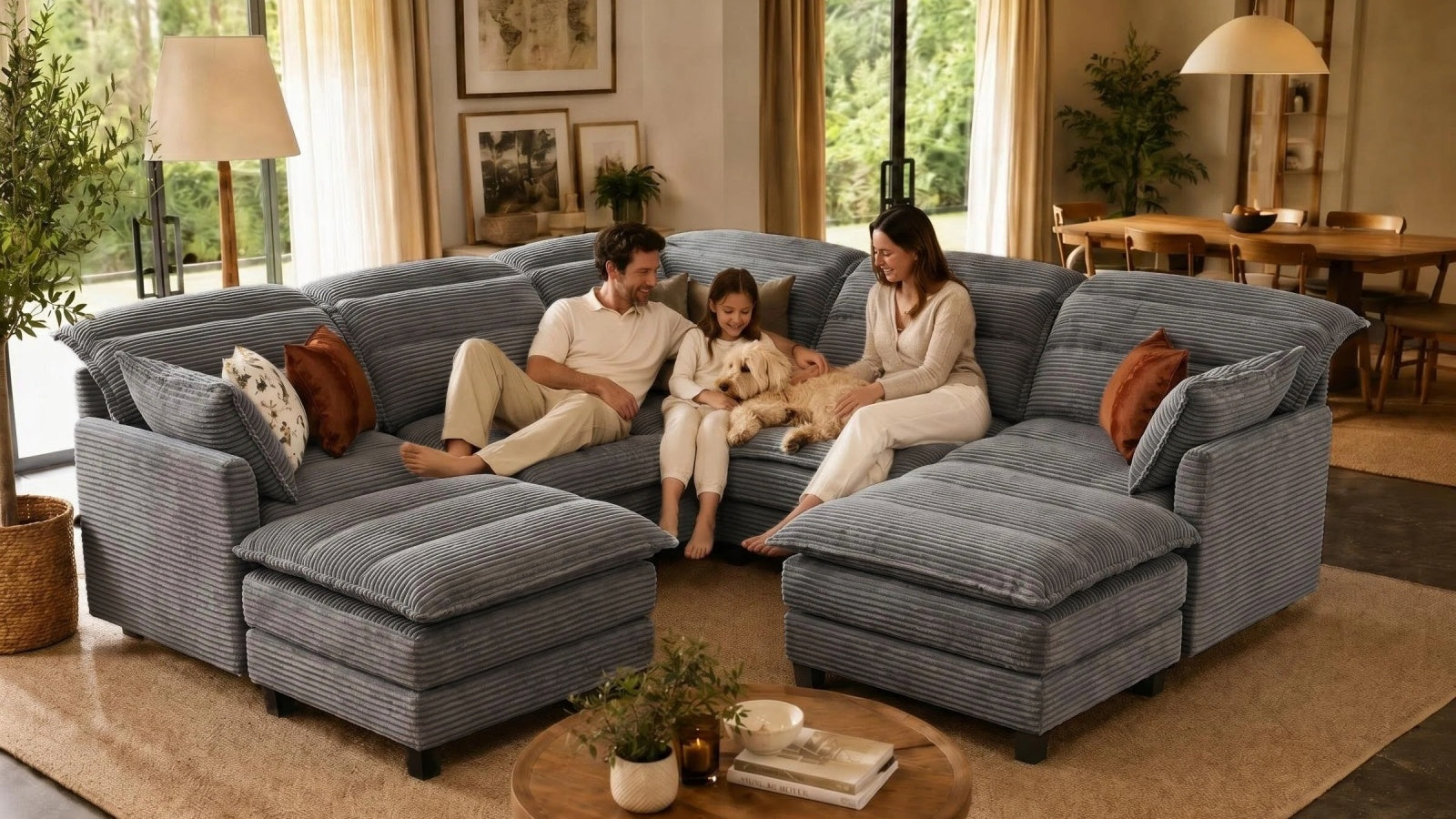 ALEX 7 Seats V Shape Modular Sofa