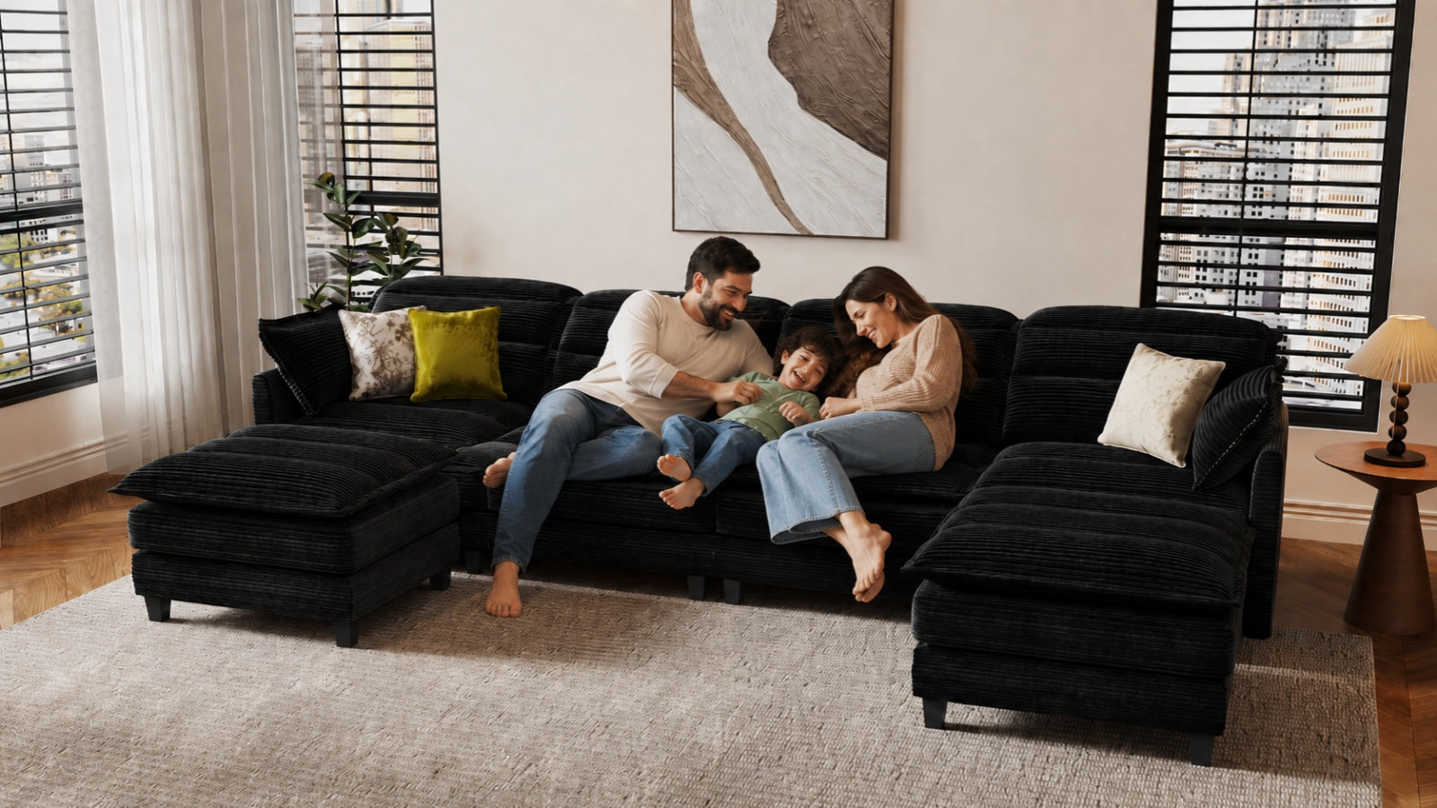 ALEX 7 Seats V Shape Modular Sofa