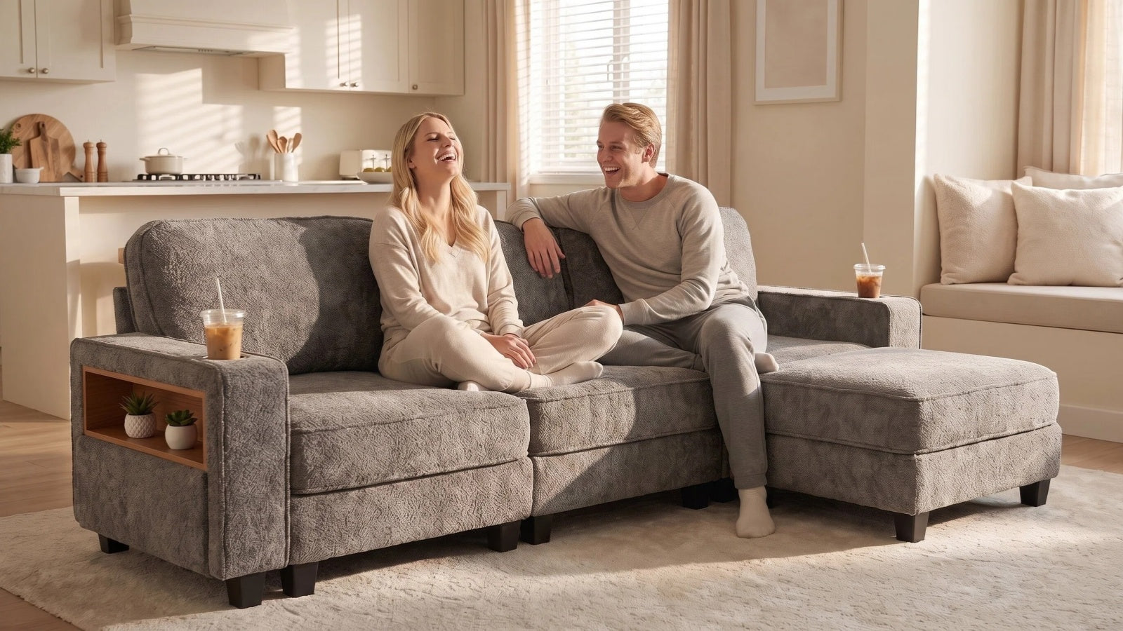 EMMA 4 Seats L Shape Modular Sofa