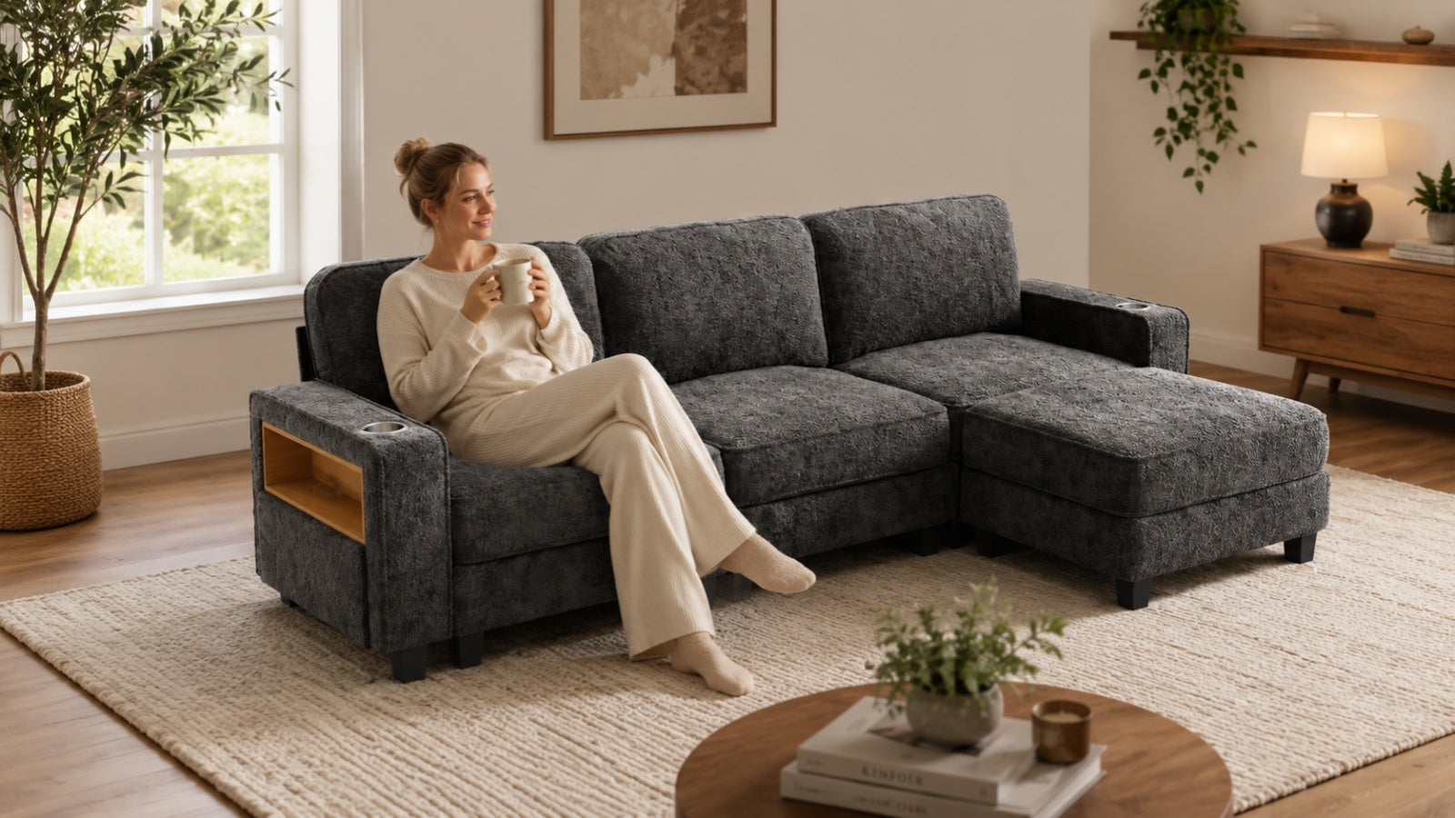 EMMA 4 Seats L Shape Modular Sofa