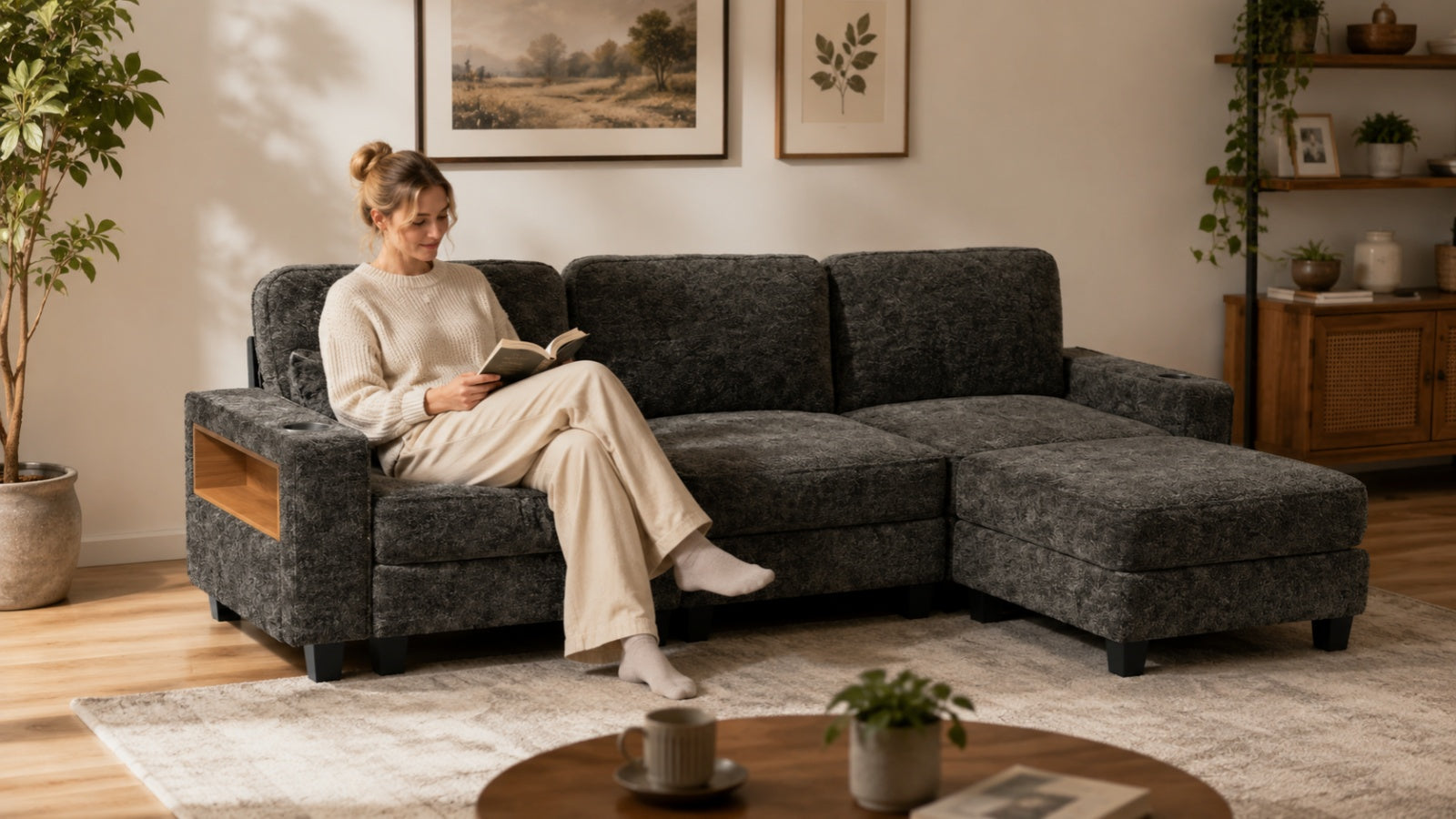 EMMA 4 Seats L Shape Modular Sofa