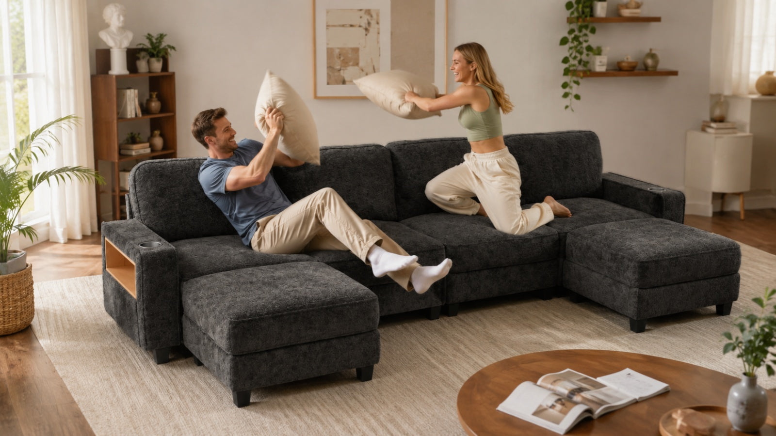 EMMA 4 Seats L Shape Modular Sofa