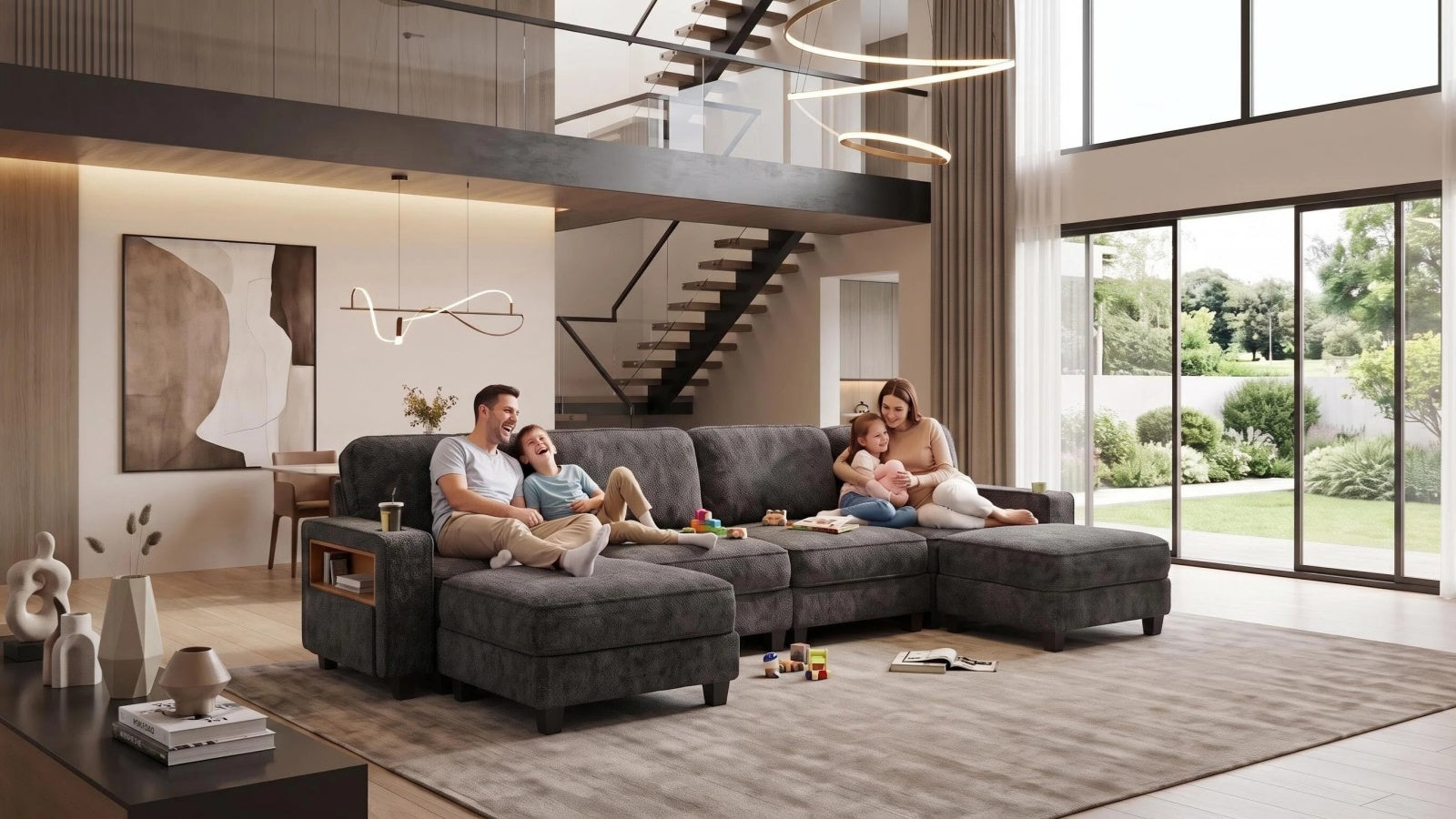 EMMA 4 Seats L Shape Modular Sofa
