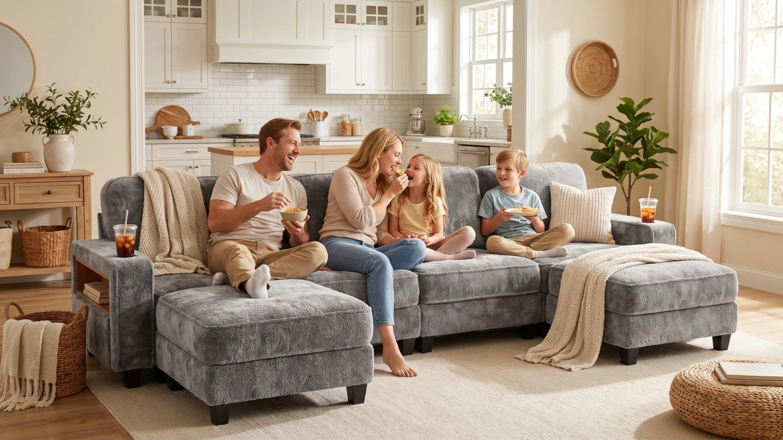EMMA 4 Seats L Shape Modular Sofa
