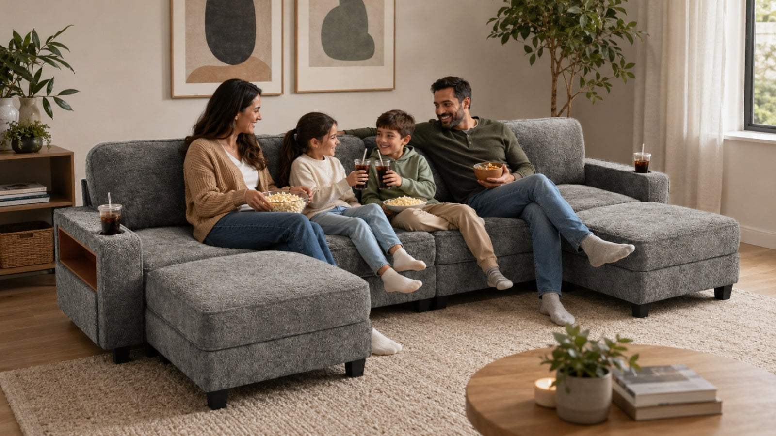 EMMA 4 Seats L Shape Modular Sofa