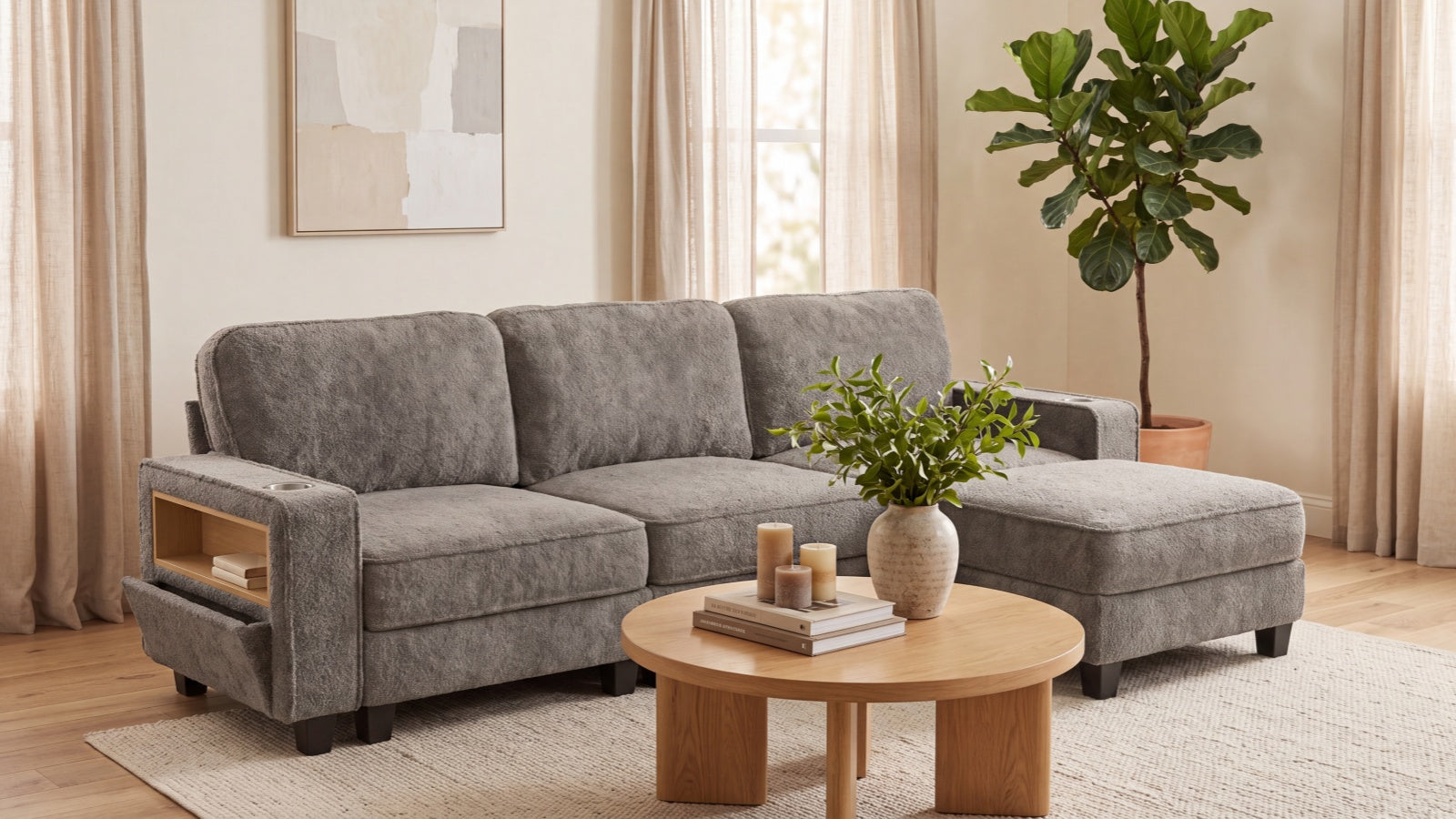 EMMA 4 Seats L Shape Modular Sofa