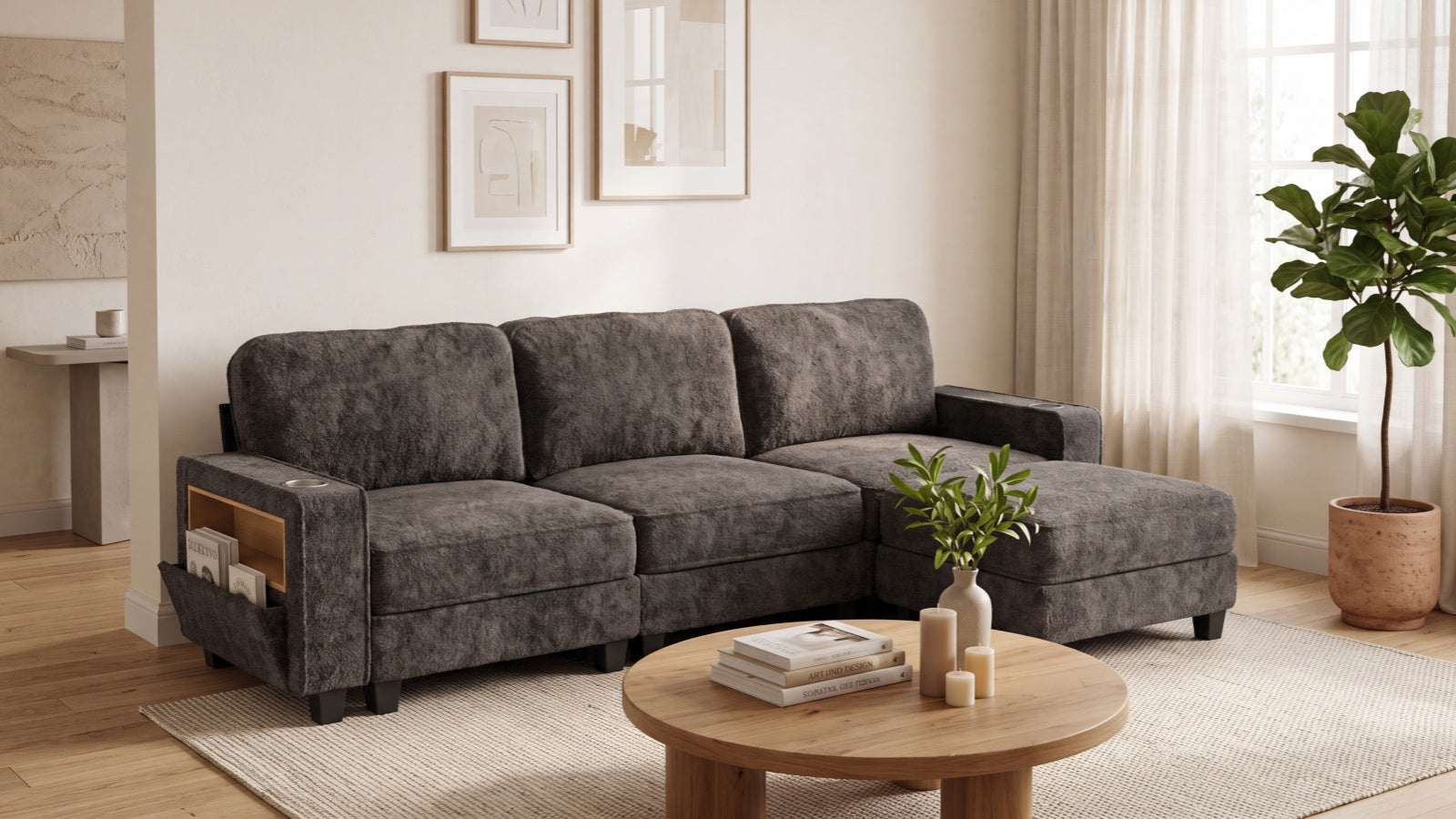 EMMA 4 Seats L Shape Modular Sofa