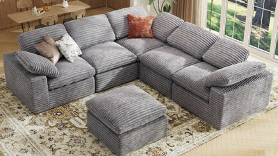 CLOUD 6 Seats U Shape Modular Compressed Sofa