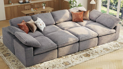 CLOUD 6 Seats U Shape Modular Compressed Sofa