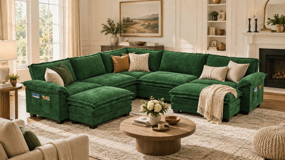 PANDA 6 Seats U Shape Modular Sofa