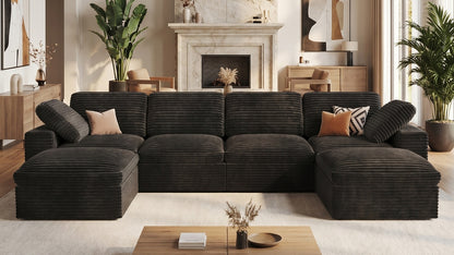 CLOUD 6 Seats U Shape Modular Compressed Sofa