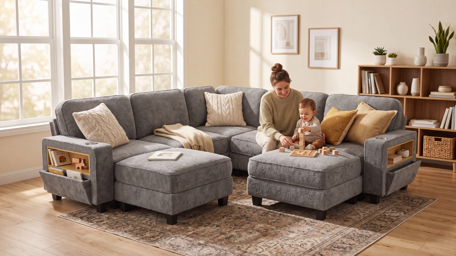 EMMA 4 Seats L Shape Modular Sofa