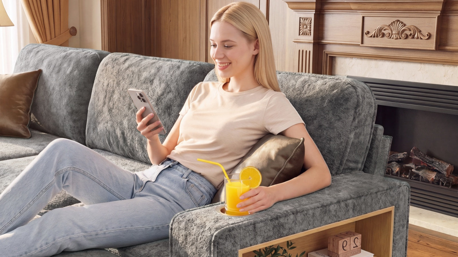 EMMA 4 Seats L Shape Modular Sofa