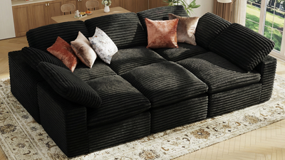 CLOUD 6 Seats U Shape Modular Compressed Sofa