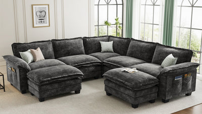 PANDA 7 Seats V Shape Modular Sofa