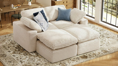 CLOUD 6 Seats U Shape Modular Compressed Sofa