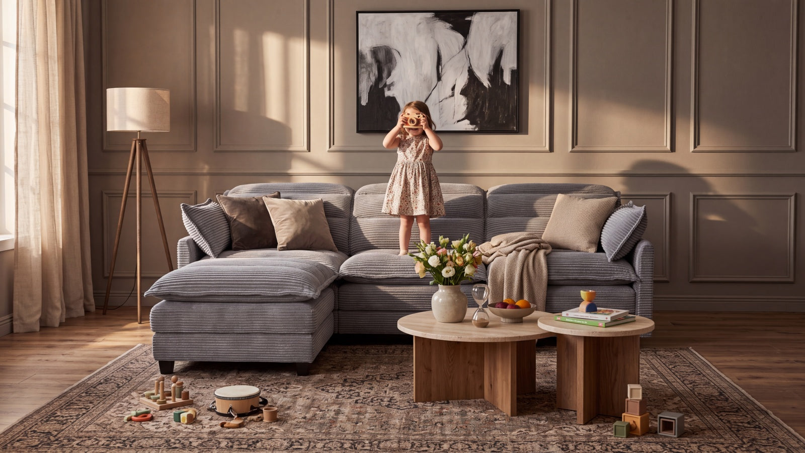 ALEX 7 Seats V Shape Modular Sofa