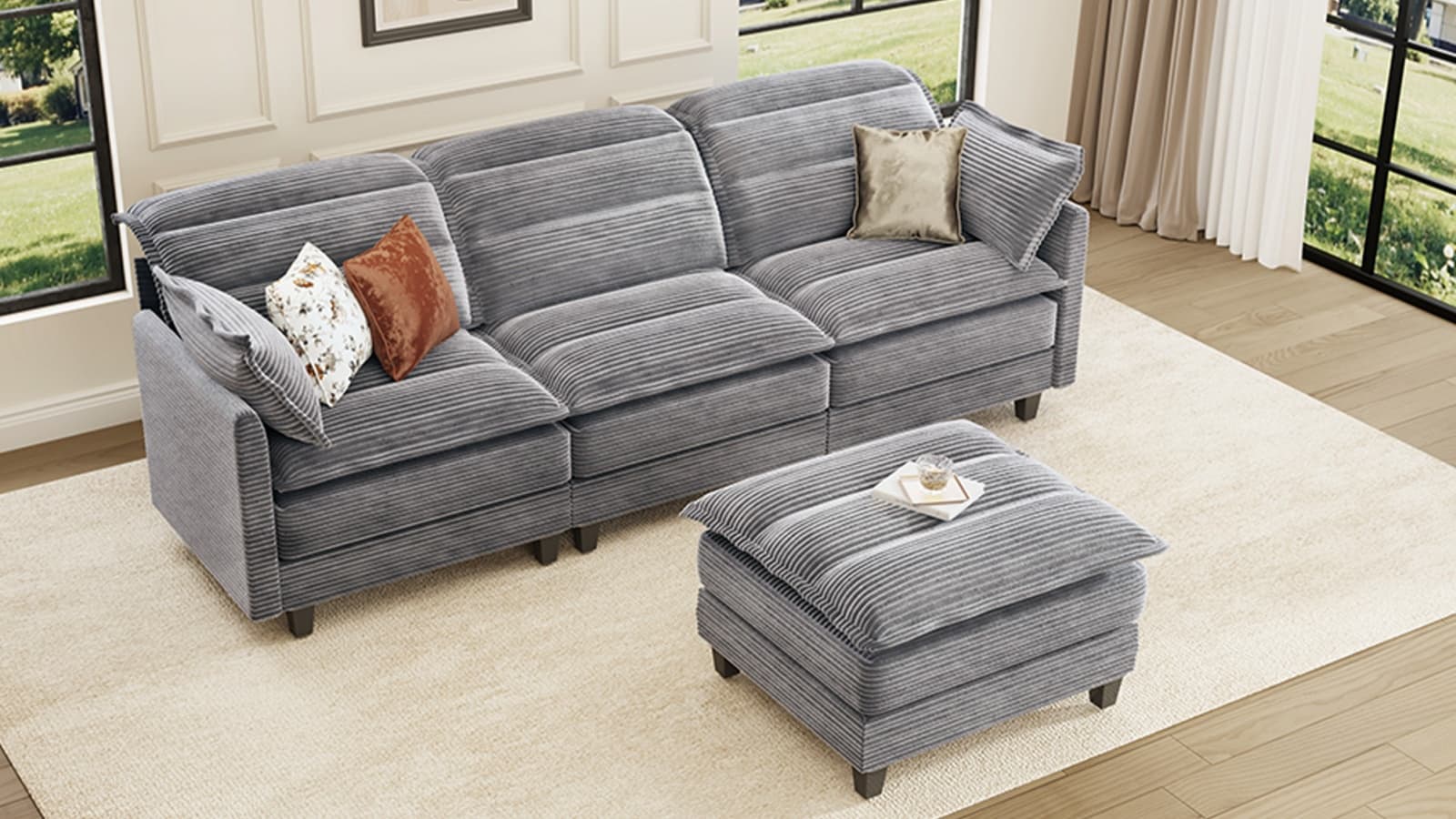 ALEX 7 Seats V Shape Modular Sofa