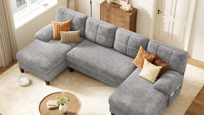 UNA 4 Seats U Shape Sectional Sofa