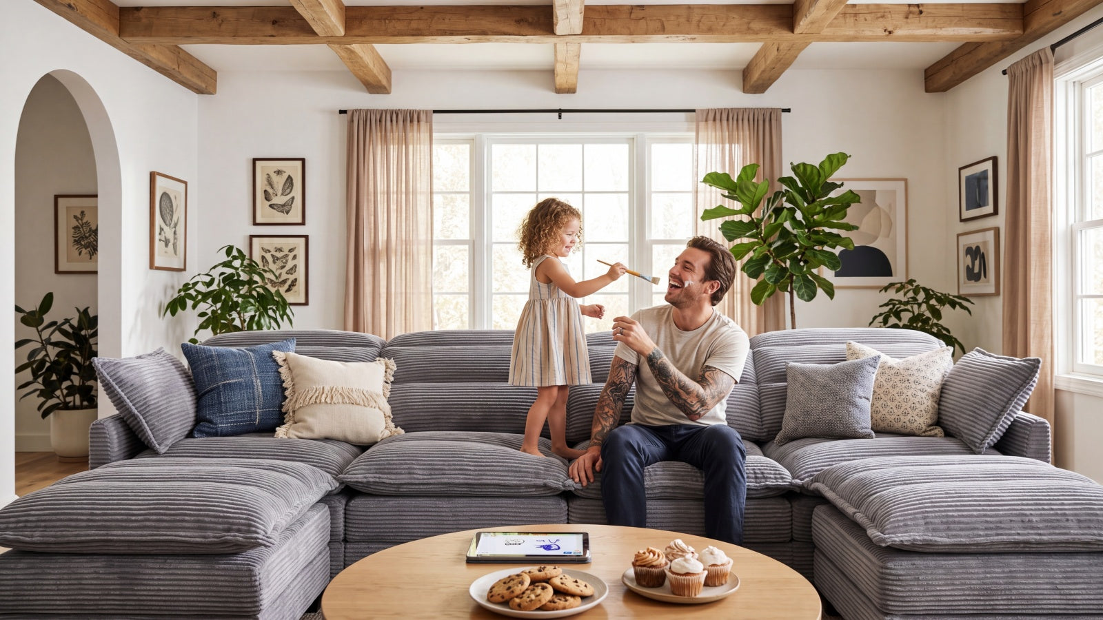 ALEX 7 Seats V Shape Modular Sofa