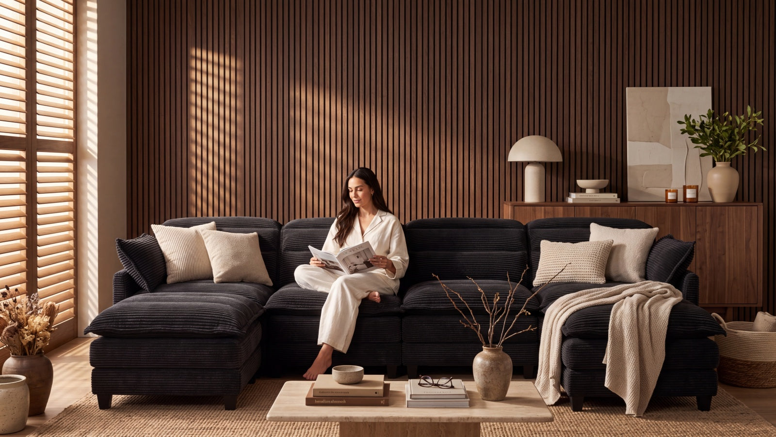 ALEX 7 Seats V Shape Modular Sofa