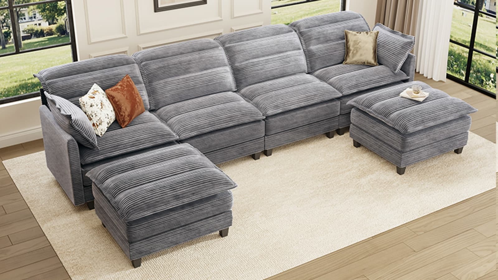 ALEX 7 Seats V Shape Modular Sofa