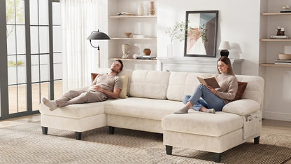 UNA 4 Seats U Shape Sectional Sofa